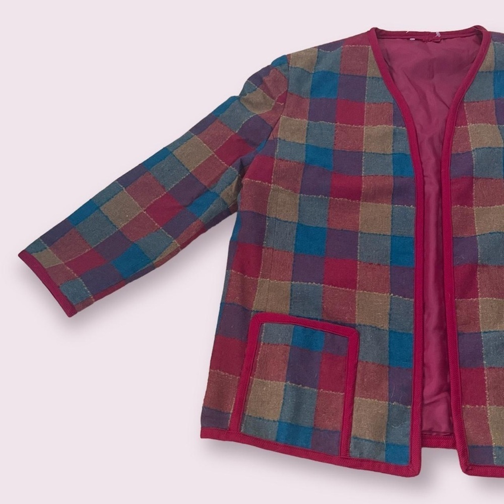 Vintage checker print shacket - Picture 2 of 3